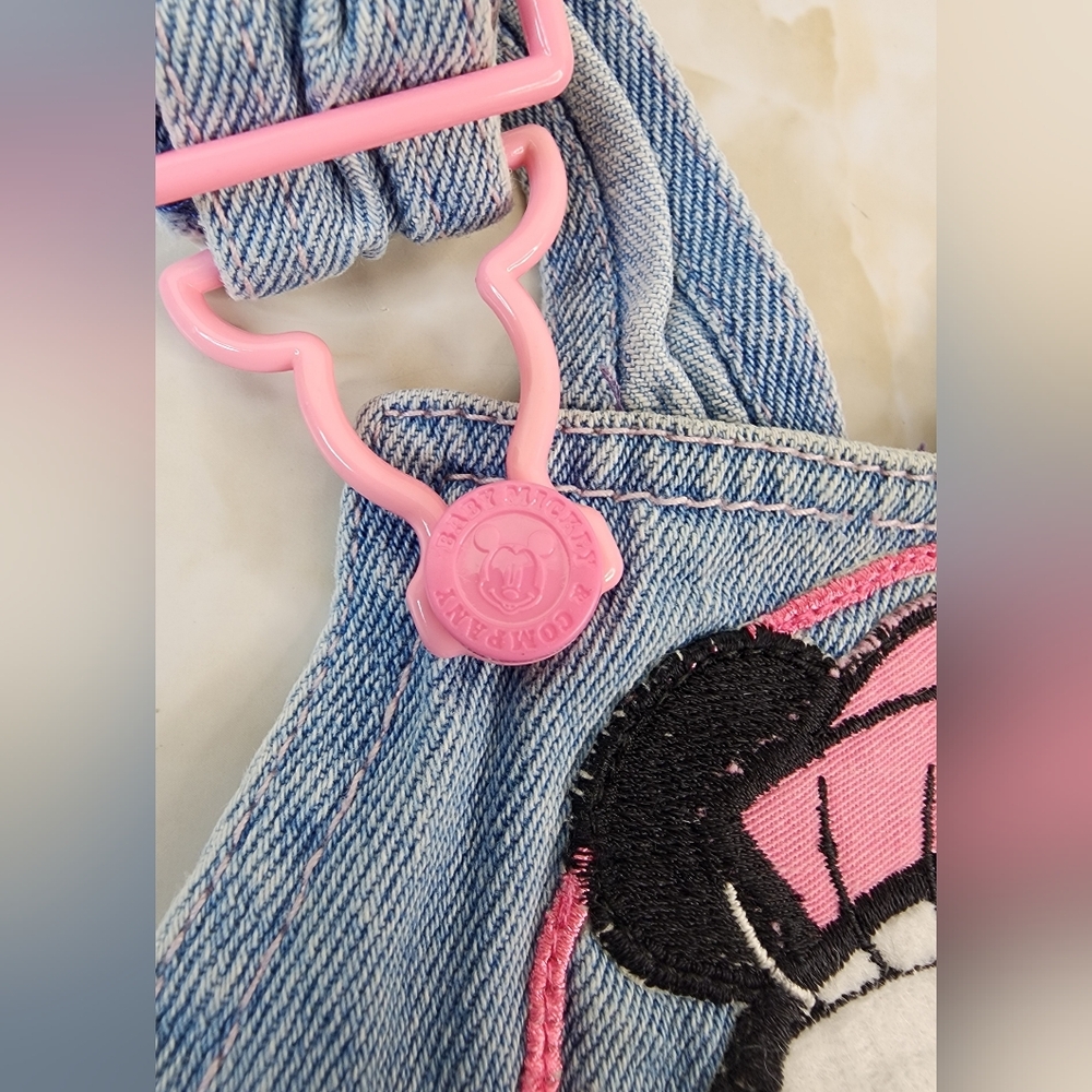 Vintage Baby Mickey and Co Jean Overalls 3/6 Month - Picture 8 of 8